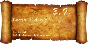 Becza Ildikó névjegykártya