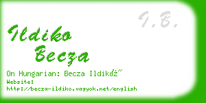 ildiko becza business card